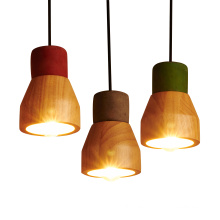 Nordic Minimalist  Pendant Hanging Lamp Wooden Chandelier For Cafe Shop